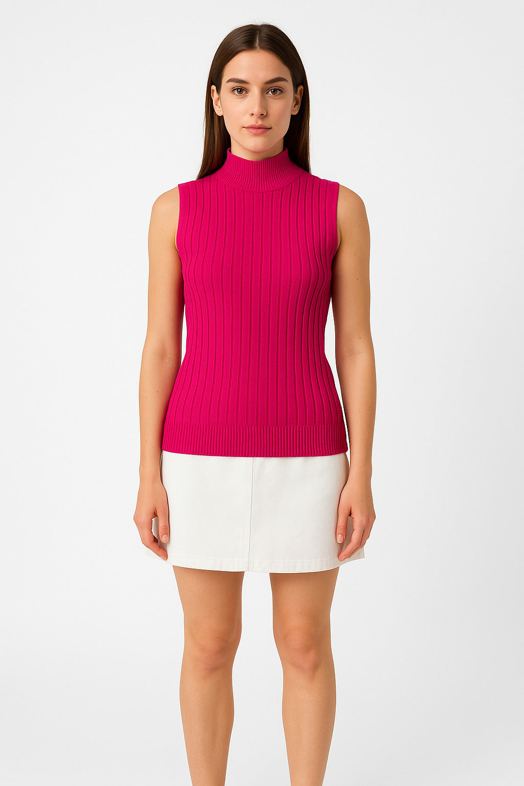 MPL Woman Sleeveless Ribbed Knit Sweater 15394 - Yucaipa