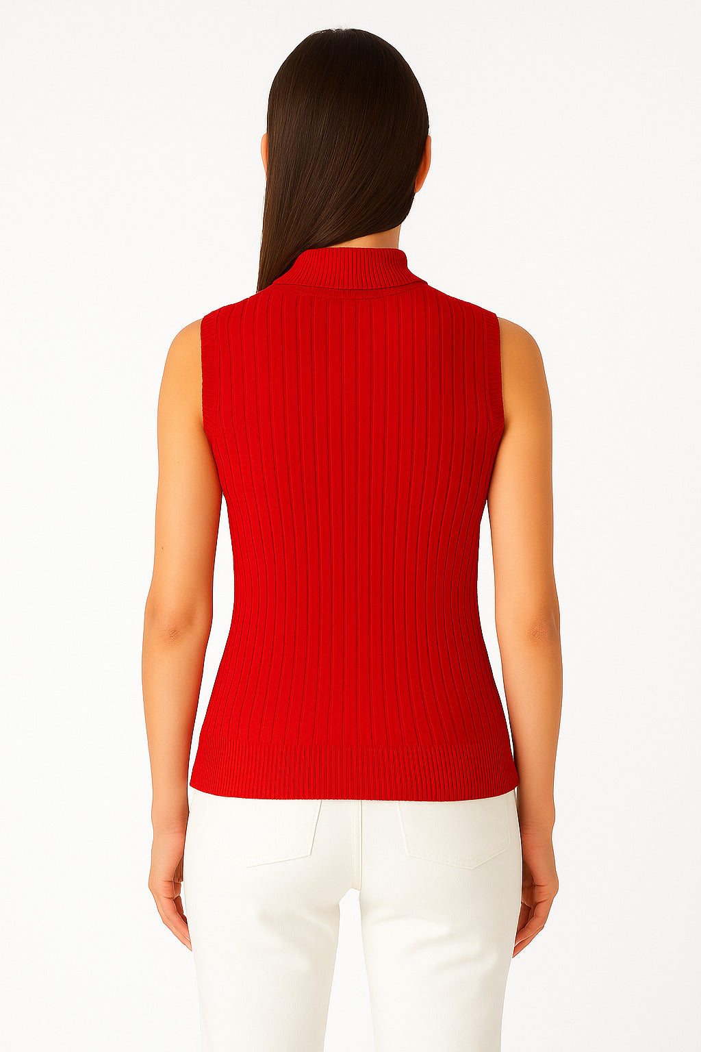 MPL Woman Sleeveless Ribbed Knit Sweater 15394 - Bruchsal