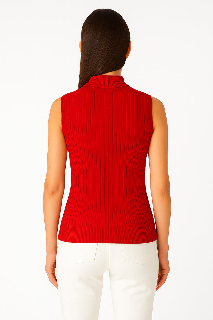 MPL Woman Sleeveless Ribbed Knit Sweater 15394 - Bruchsal