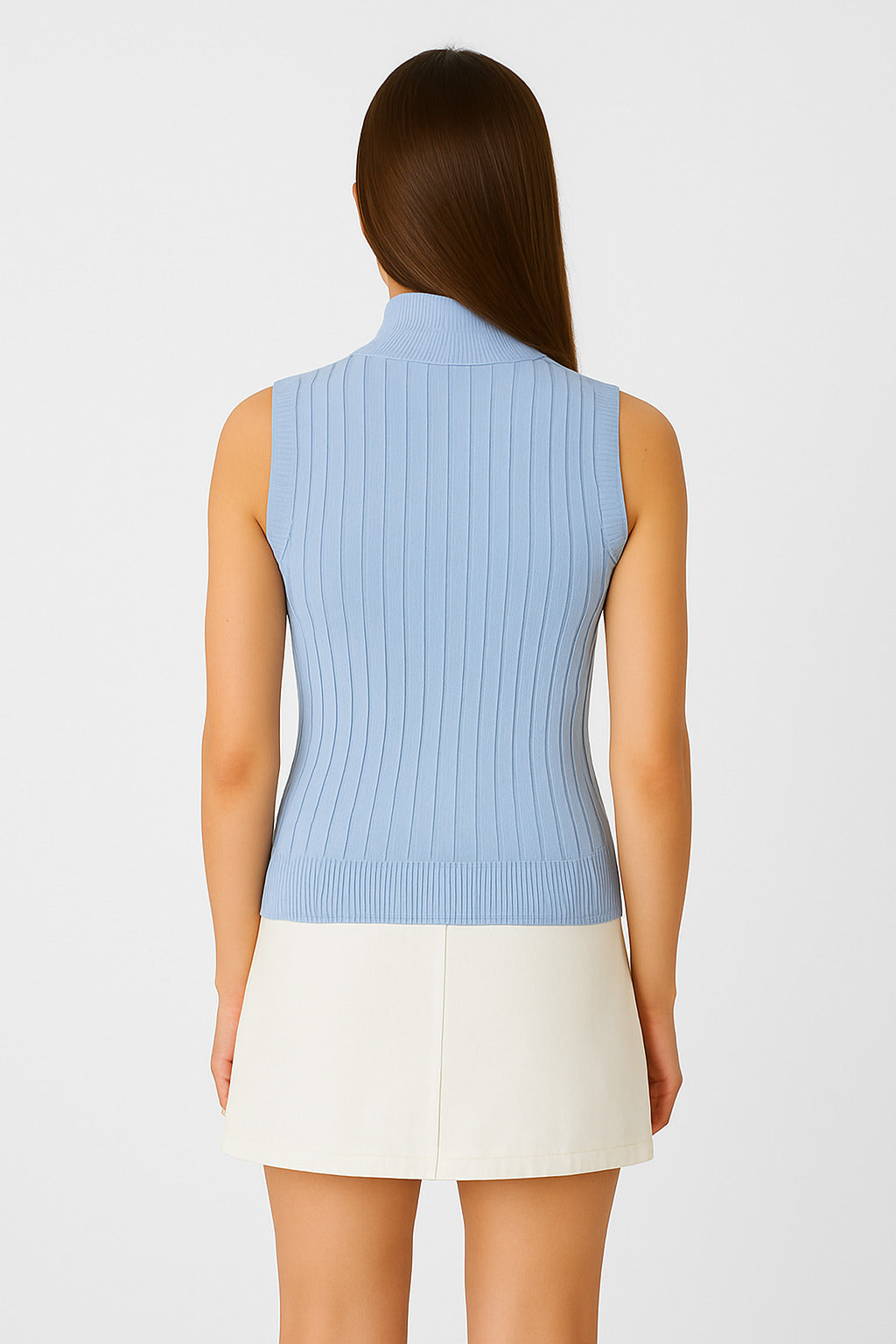 MPL Kadın Kolsuz Fitilli Triko Bluz 15394 - Central Islip