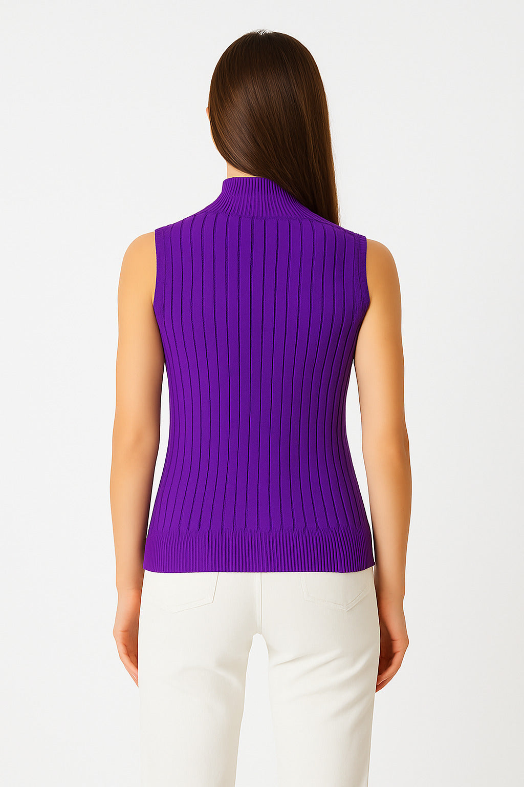 MPL Woman Sleeveless Ribbed Knit Sweater 15394 - Sesto San Giovanni