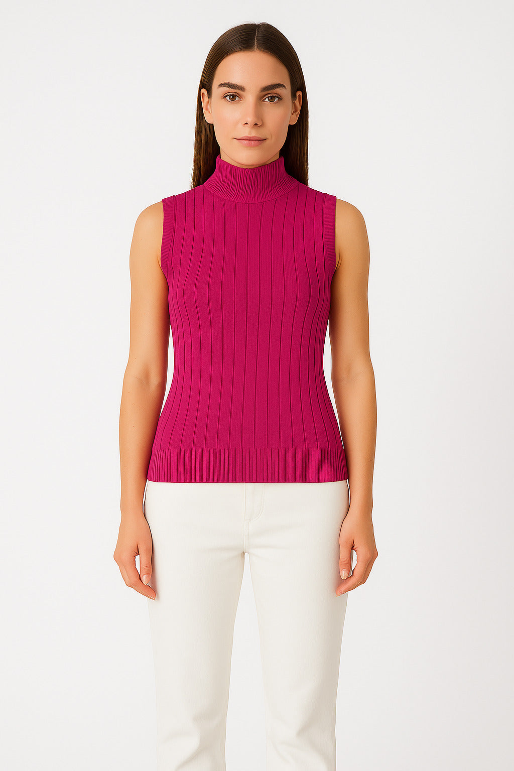 MPL Woman Sleeveless Ribbed Knit Sweater 15394 - Lewiston