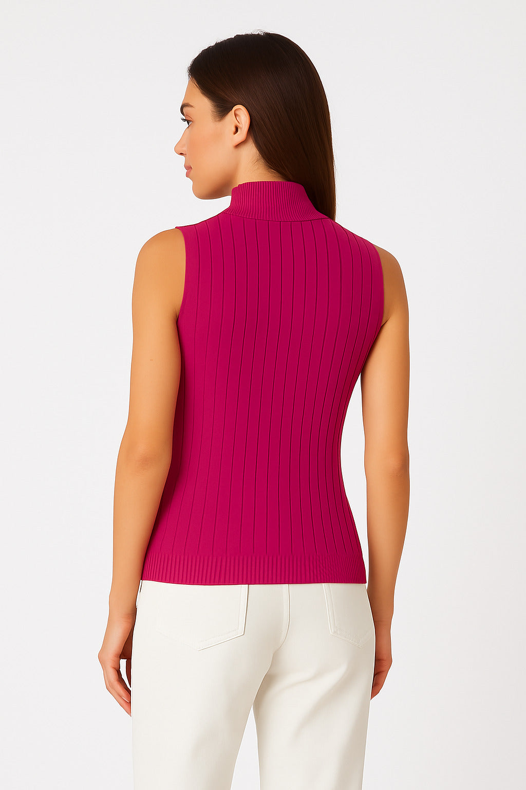 MPL Woman Sleeveless Ribbed Knit Sweater 15394 - Eltham
