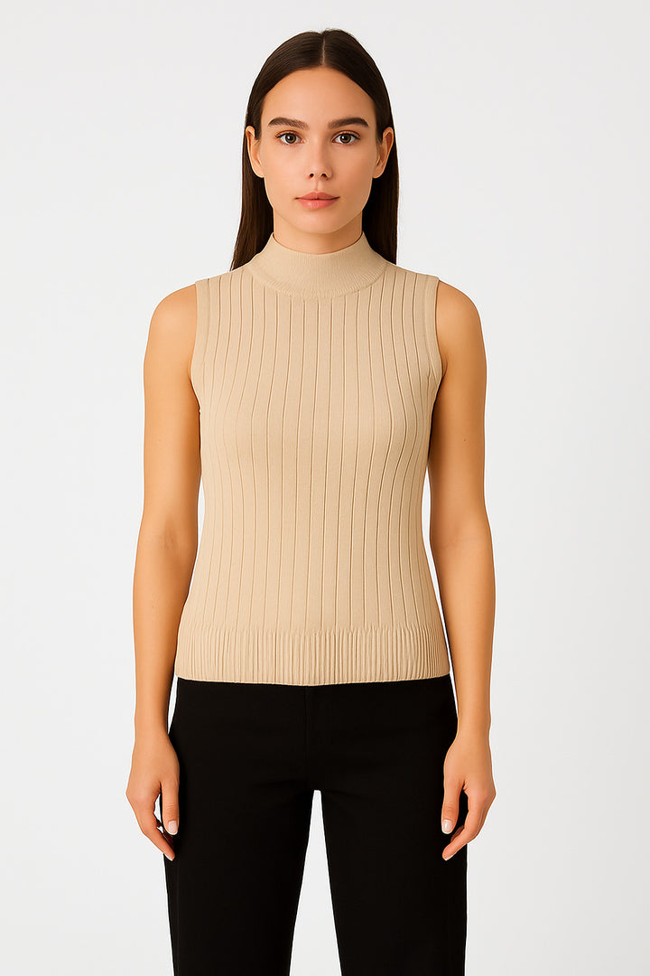 MPL Woman Sleeveless Ribbed Knit Sweater 15394 - Rancho Cucamonga