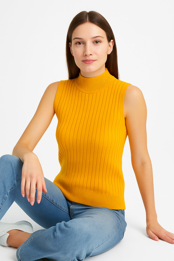 MPL Woman Sleeveless Ribbed Knit Sweater 15394 - Reggio Emilia