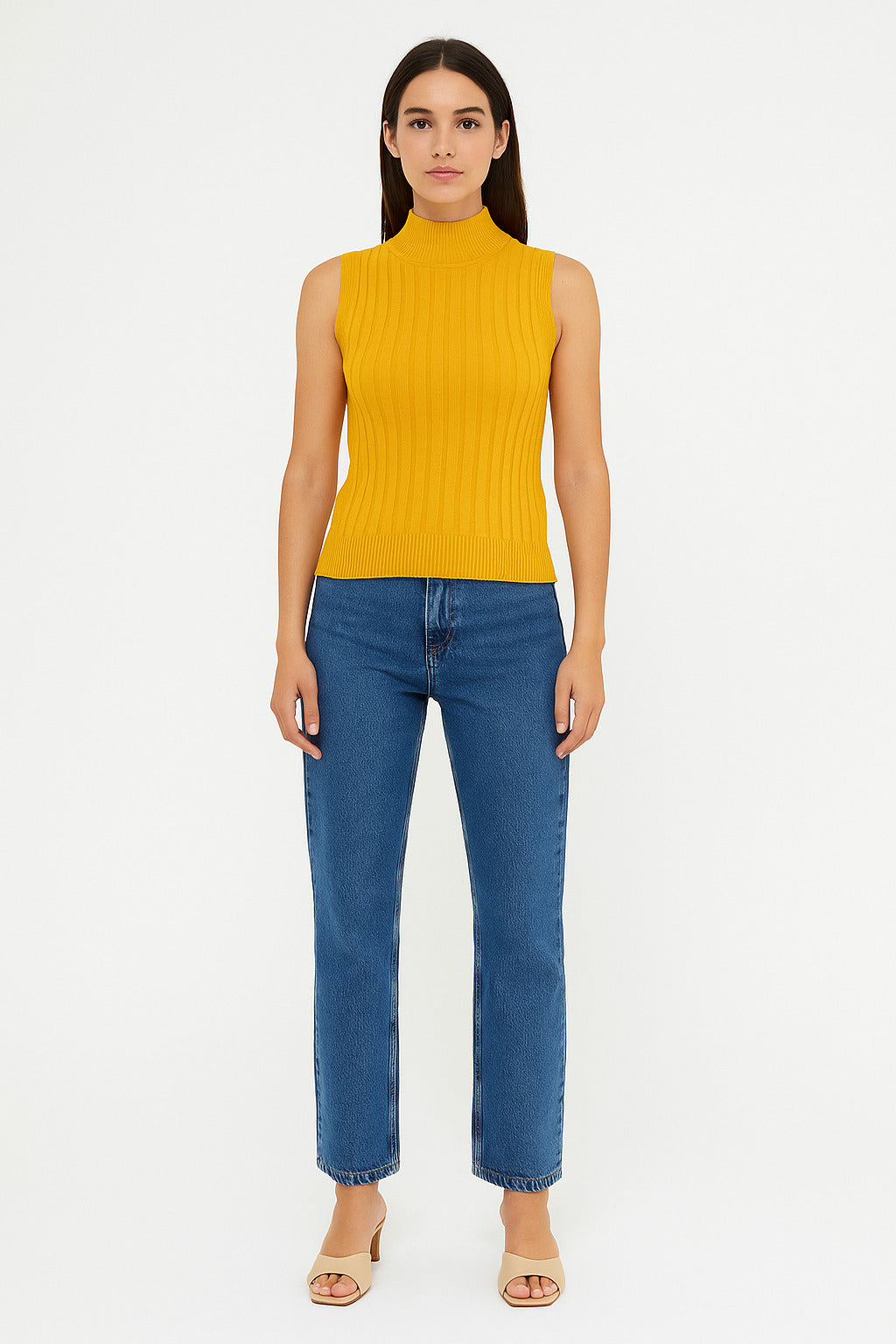 MPL Woman Sleeveless Ribbed Knit Sweater 15394 - Reggio Emilia
