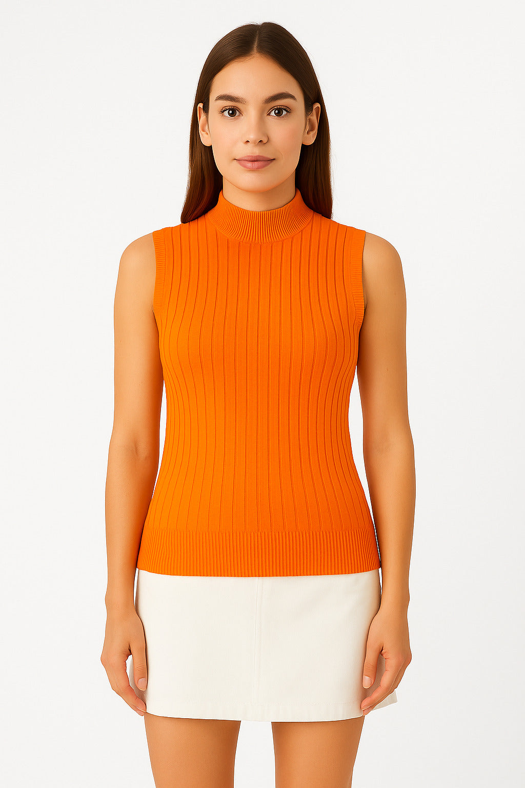 MPL Woman Sleeveless Ribbed Knit Sweater 15394 - Brühl