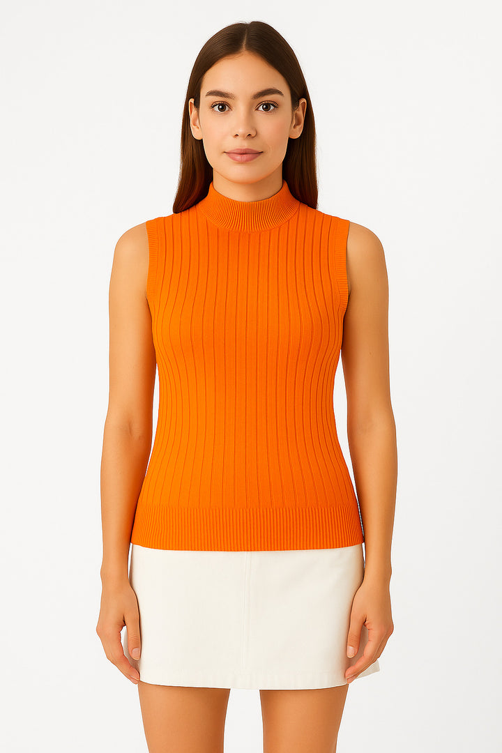 MPL Woman Sleeveless Ribbed Knit Sweater 15394 - Brühl