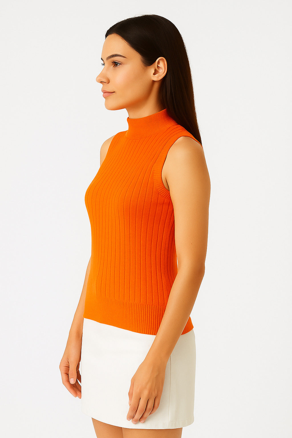 MPL Woman Sleeveless Ribbed Knit Sweater 15394 - Brühl