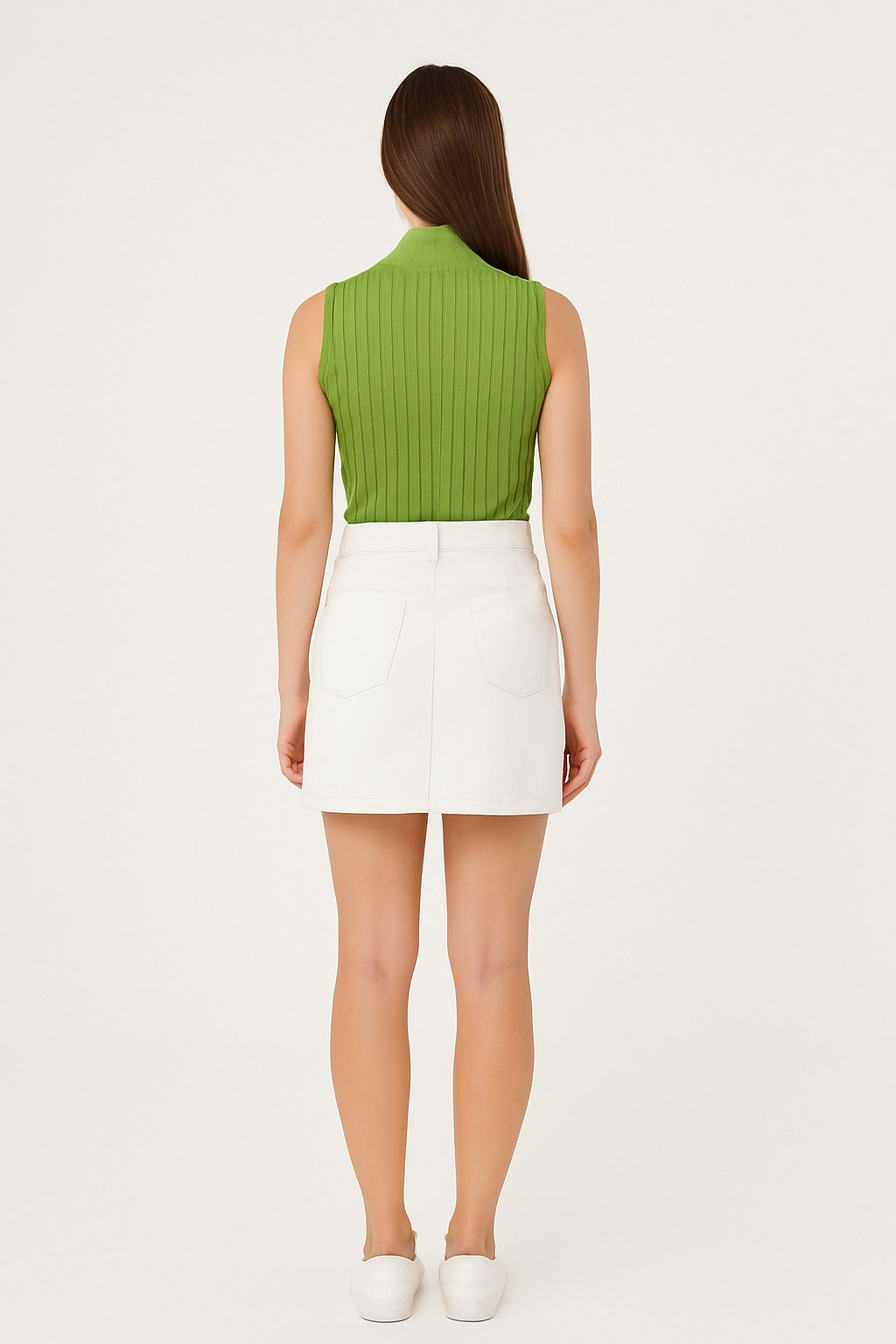 MPL Woman Sleeveless Ribbed Knit Sweater 15394 - Oakton
