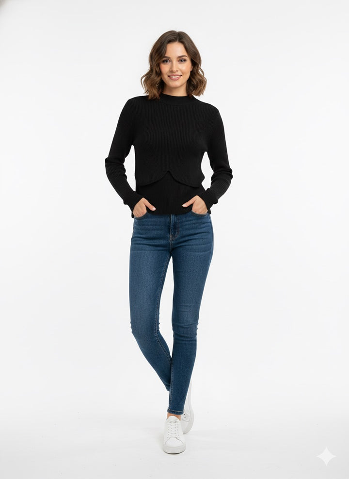 MPL Kadın Triko Crop Bluz 15474 - Portugalete