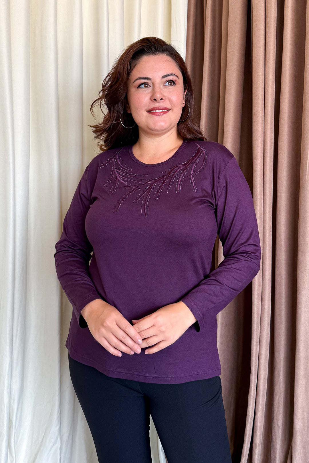 MPL Woman's Blouse with Stone Embroidery 12 - Brovary