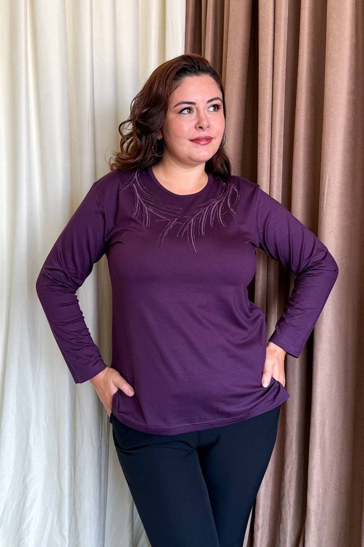 MPL Woman's Blouse with Stone Embroidery 12 - Brovary