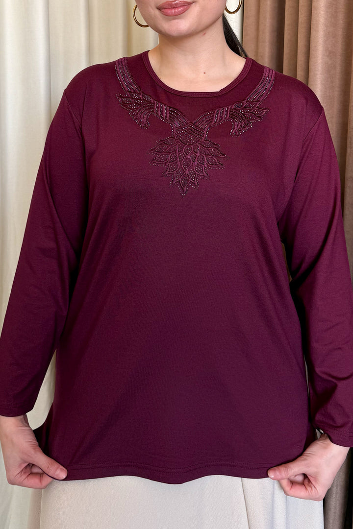 MPL Woman's Blouse with Stone Embroidery 10 - Burke