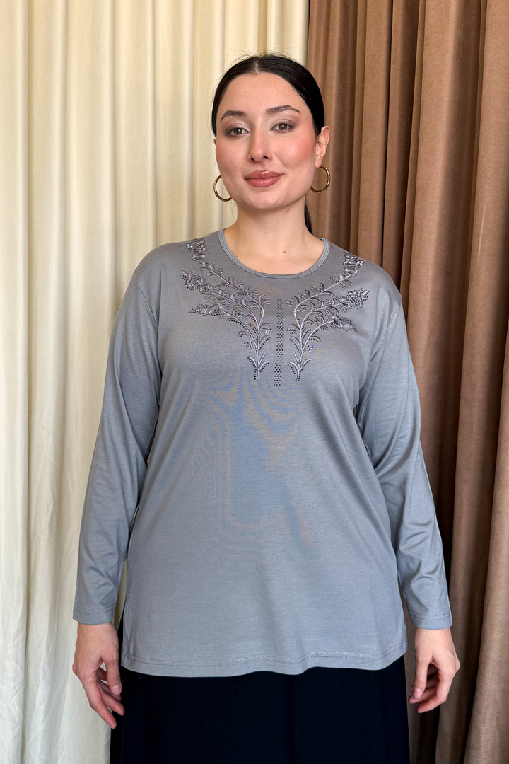 MPL Woman's Blouse with Stone Embroidery 11 - Apple Valley
