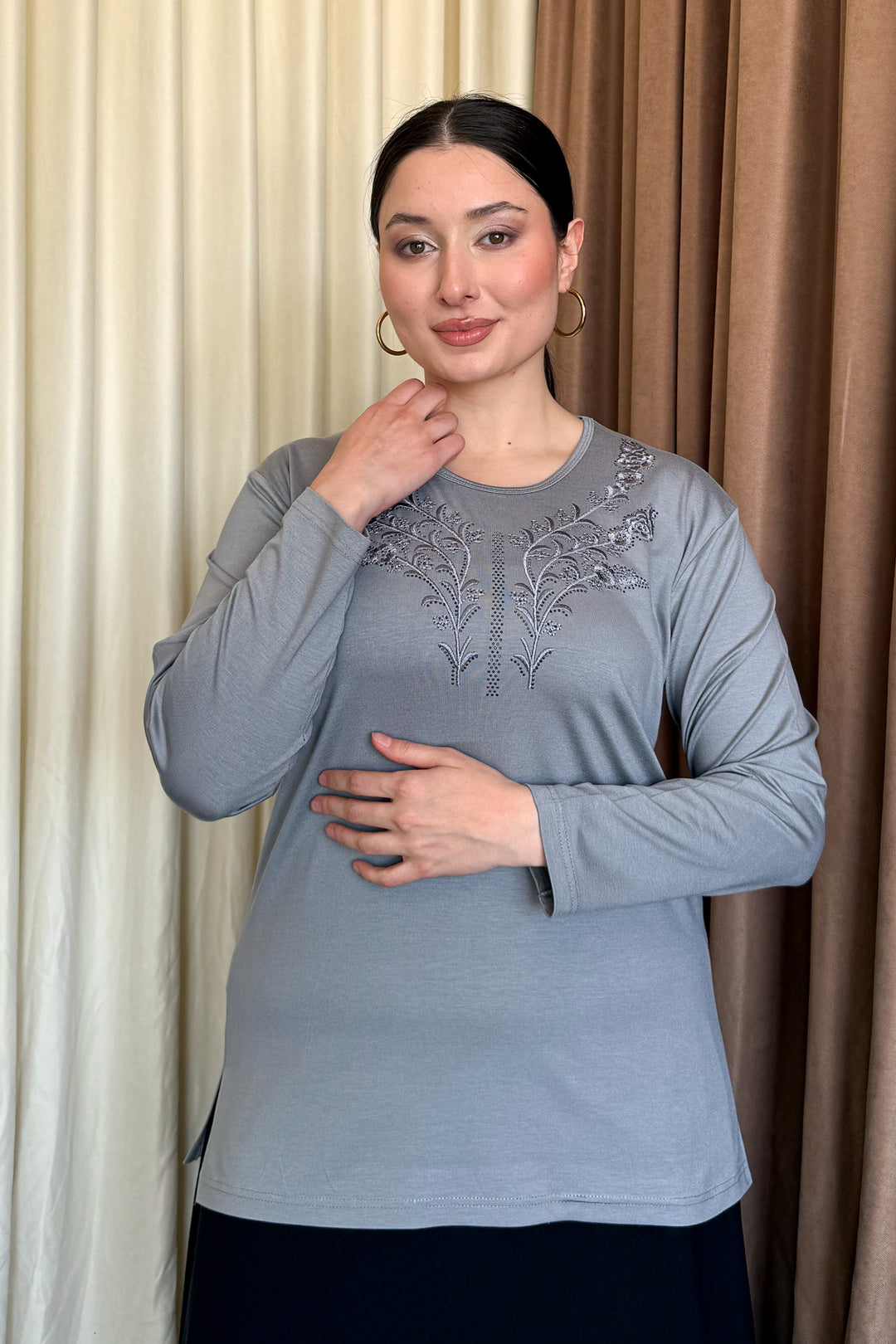 MPL Woman's Blouse with Stone Embroidery 11 - Apple Valley