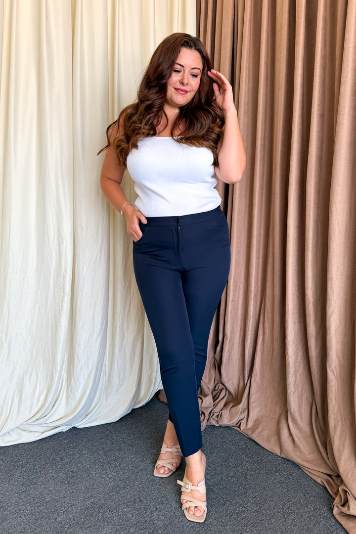 MPL Women's Elastic Waist Plus Size Fabric Pants 109 - Arcadia