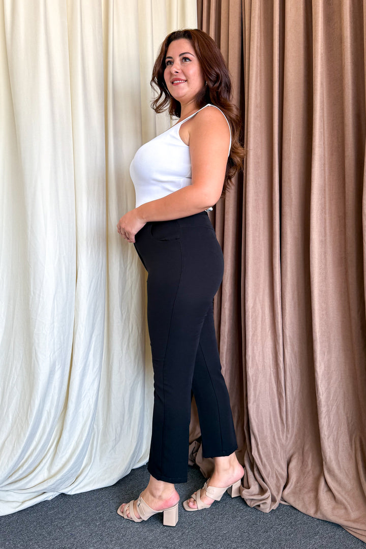 MPL Women's Elastic Waist Plus Size Fabric Pants 109 - Wesseling