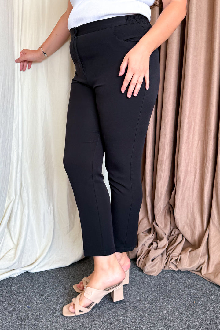 MPL Women's Elastic Waist Plus Size Fabric Pants 109 - Wesseling