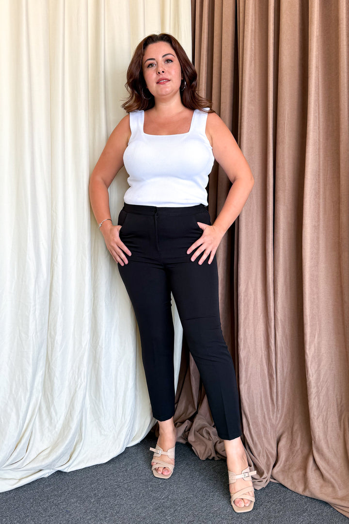 MPL Women's Elastic Waist Plus Size Fabric Pants 109 - Wesseling