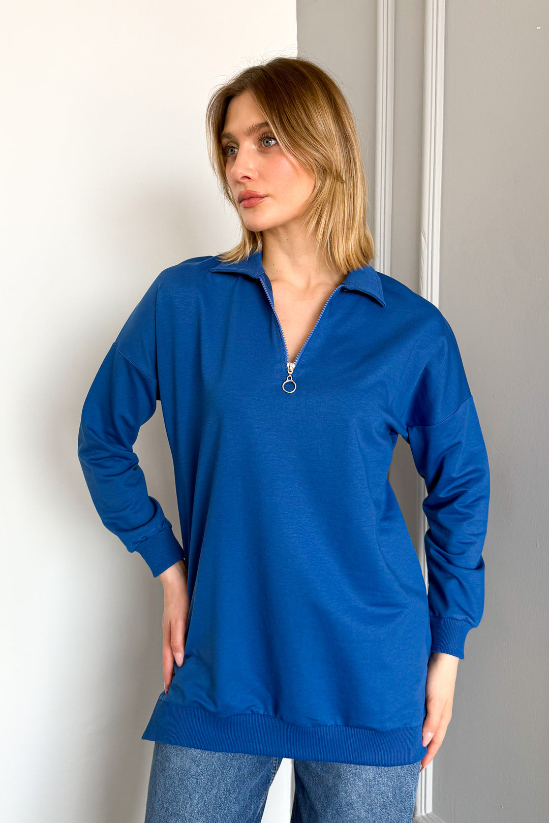 MPL Women's Polo Neck Zippered Tunic 6059 - Glyfáda