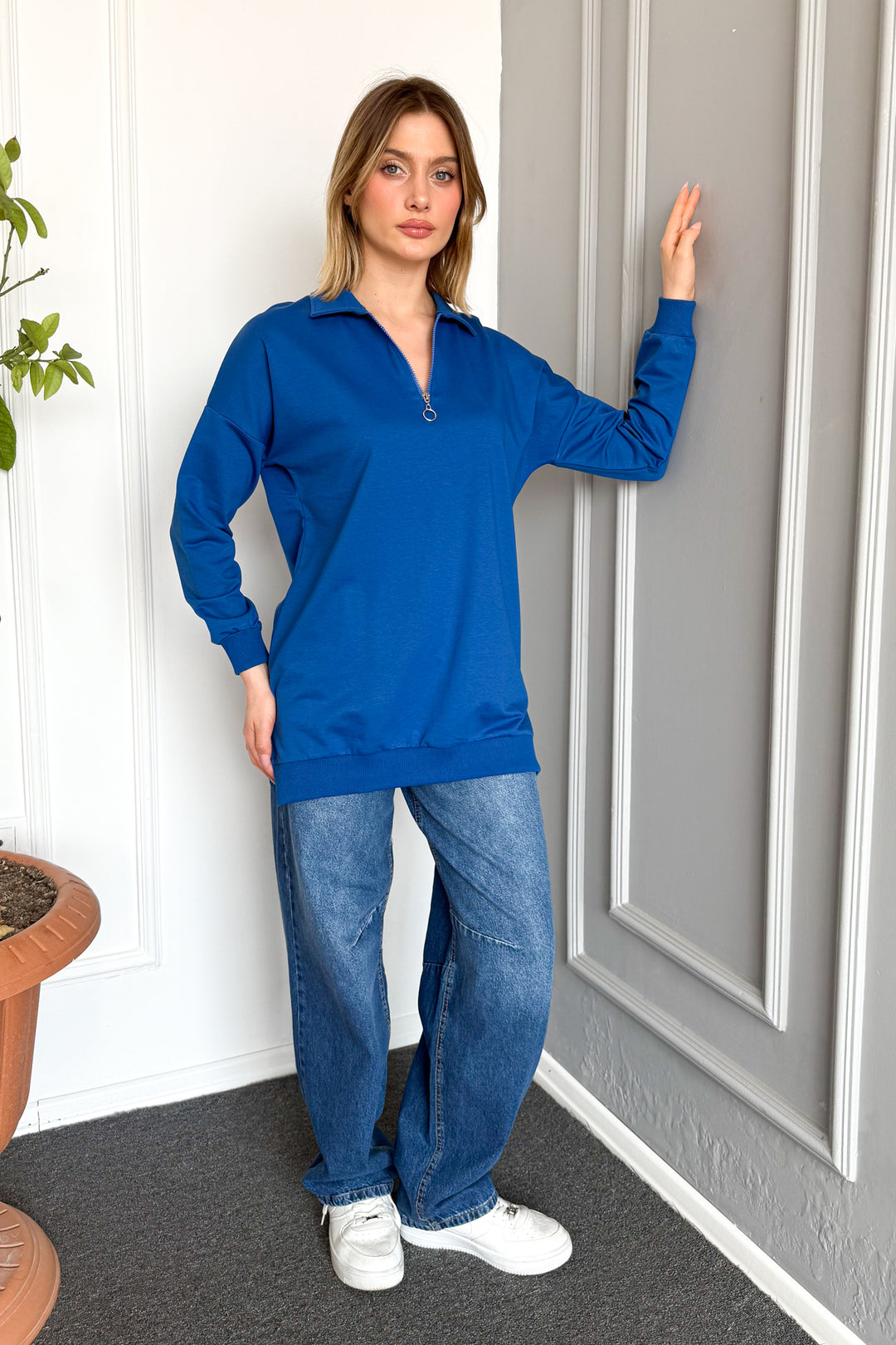 MPL Women's Polo Neck Zippered Tunic 6059 - Glyfáda