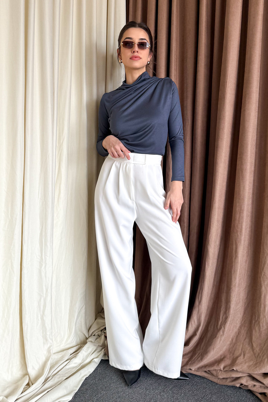MPL Women's Draped Long Sleeve Blouse 6227 - Johns Creek