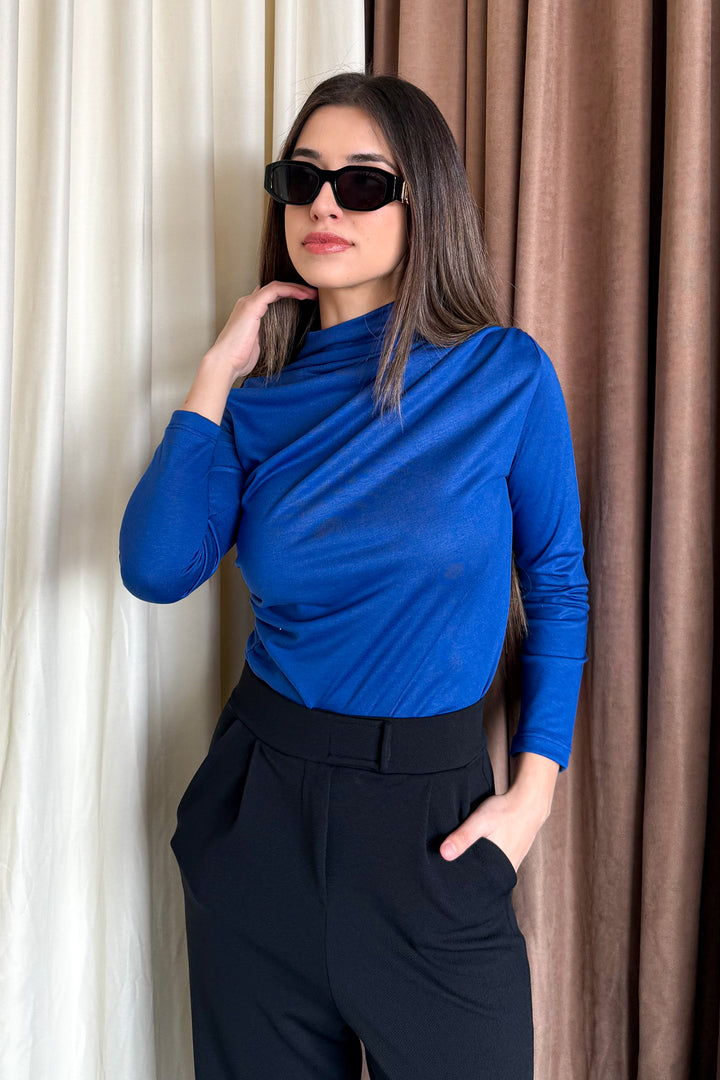 MPL Women's Draped Long Sleeve Blouse 6227 - Maia