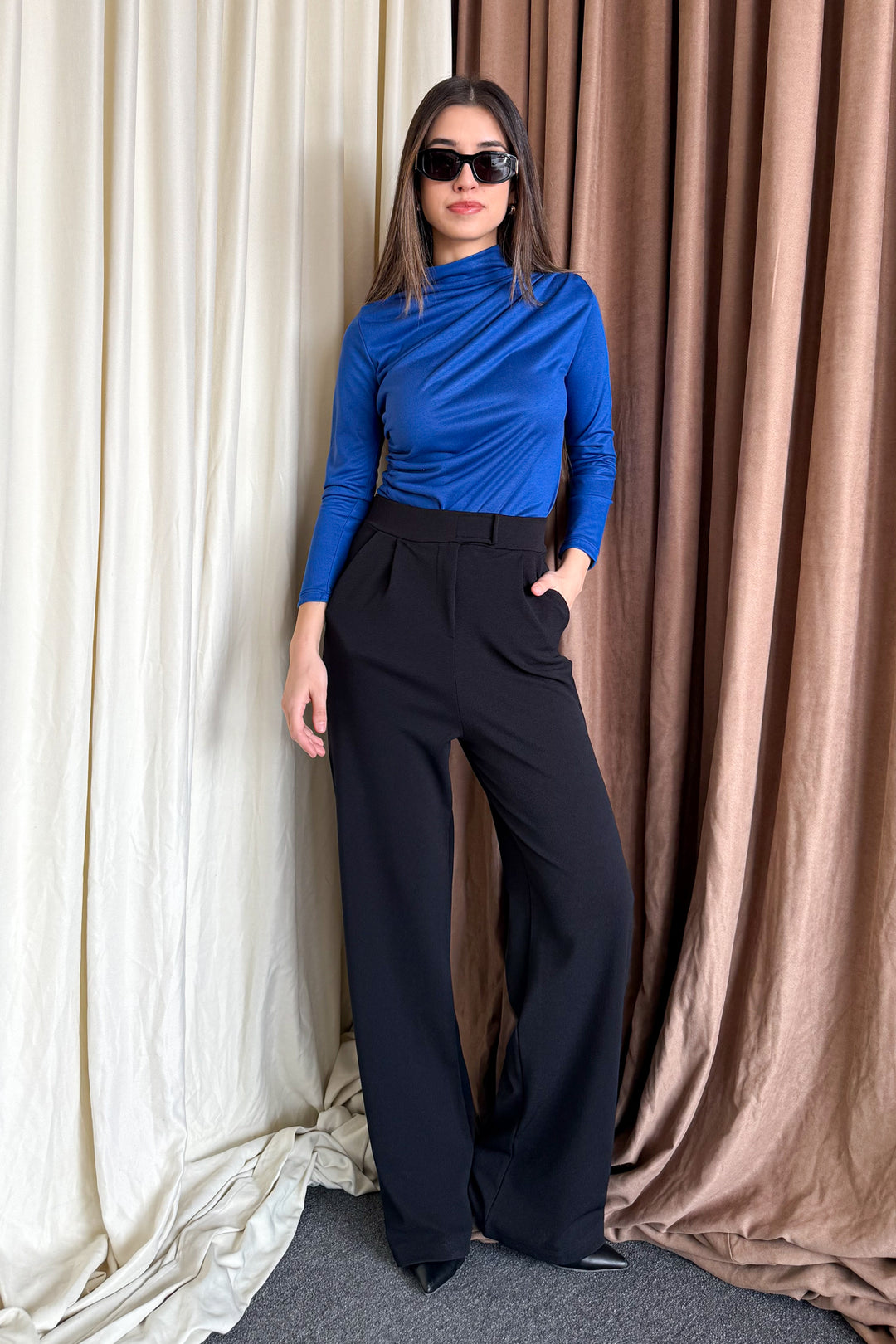 MPL Women's Draped Long Sleeve Blouse 6227 - Maia