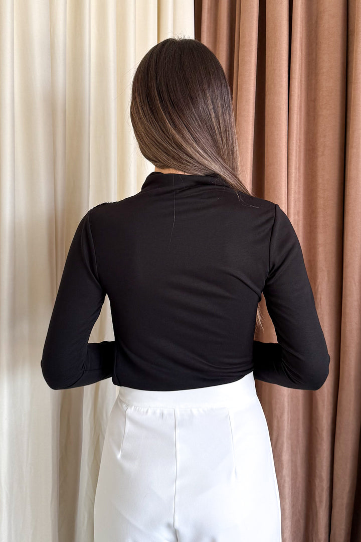 MPL Women's Draped Long Sleeve Blouse 6227 - Acaxochitlán