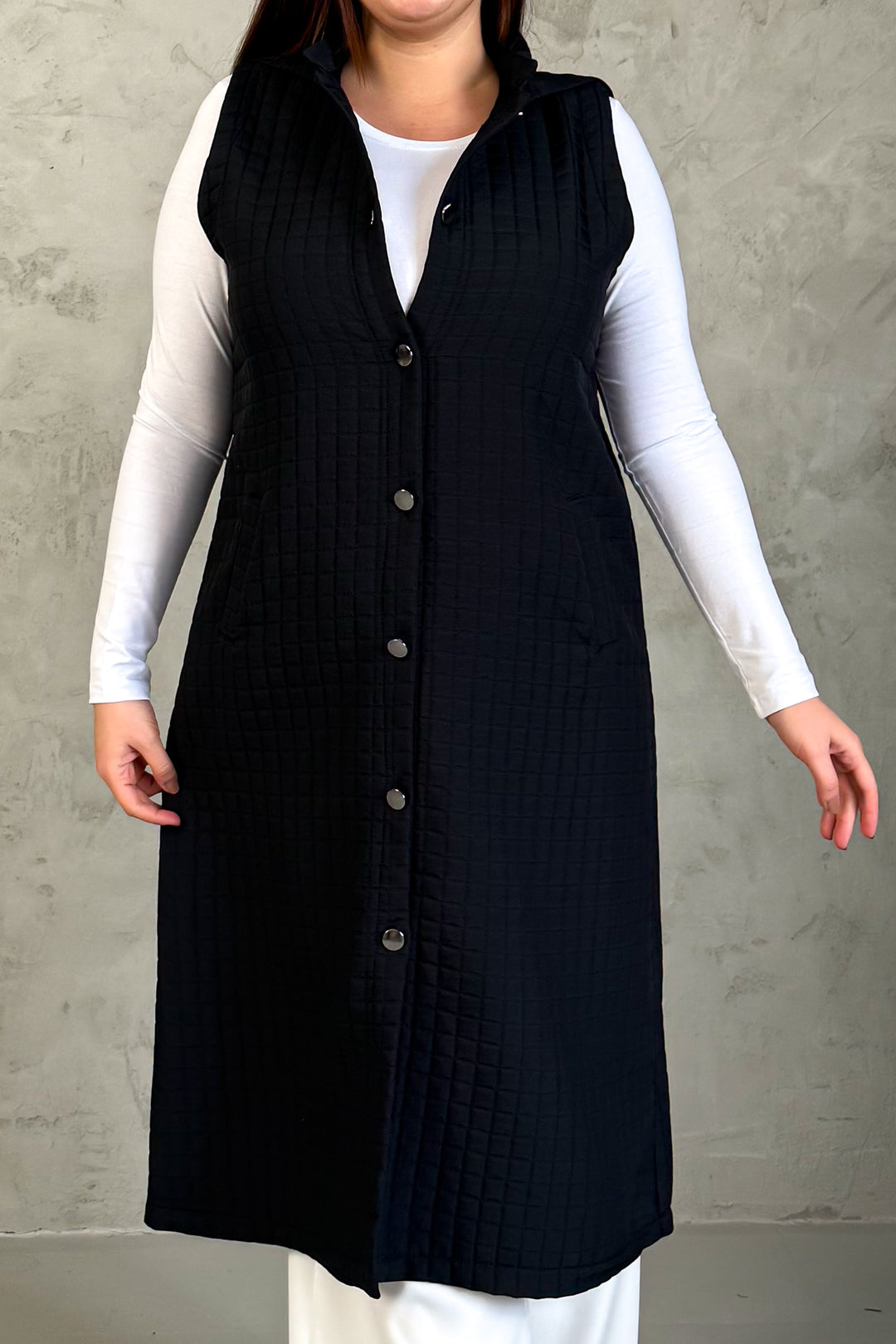 MPL Woman's Quilted Long Vest with Fringes 7544 - Oshawa