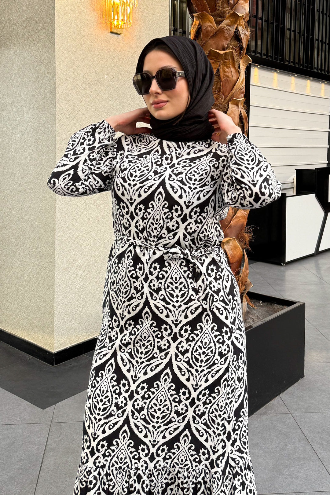 MPL Women's Plus Size Ethnic Pattern Long Dress 7510 - Gold Coast