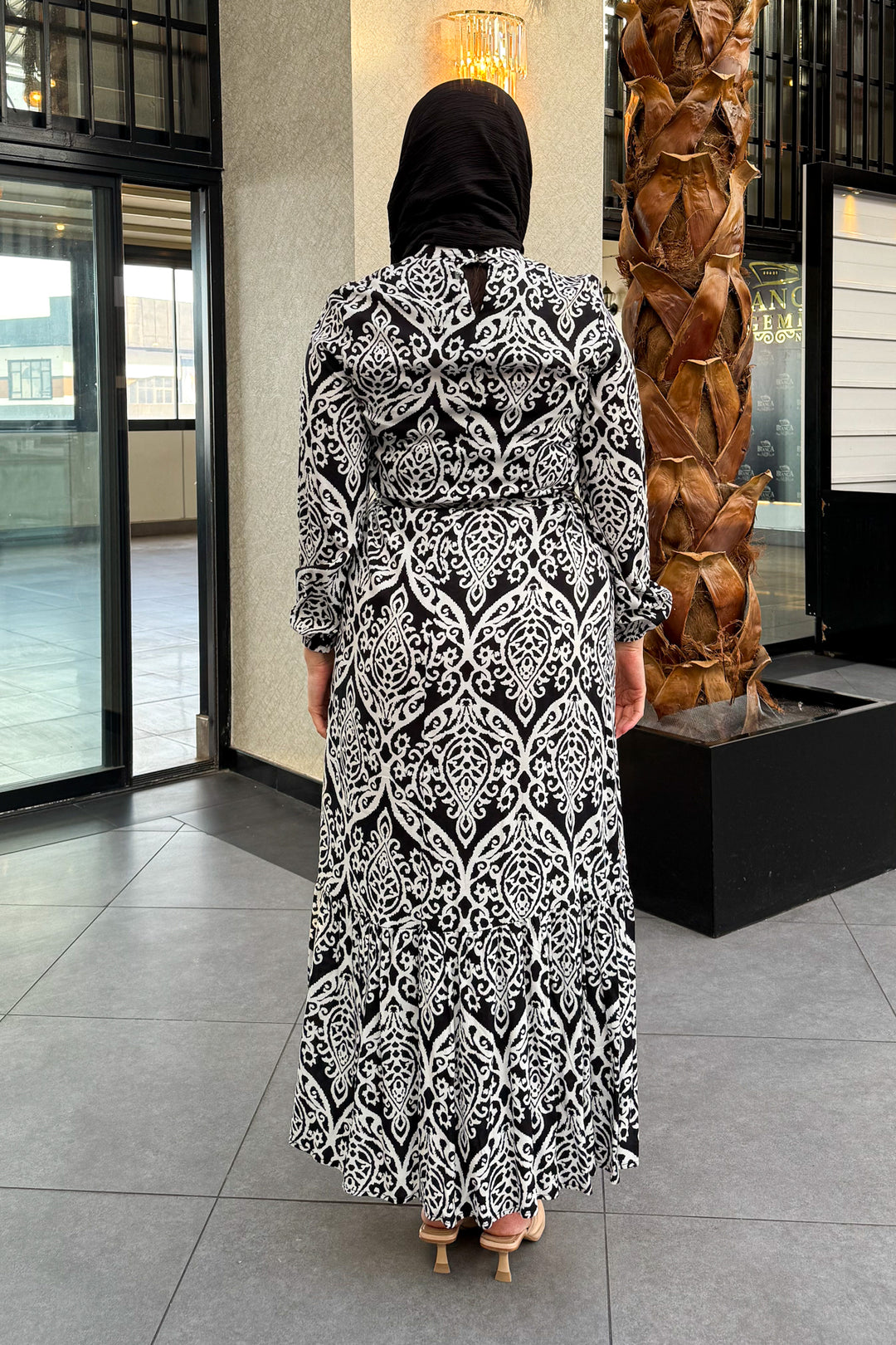MPL Women's Plus Size Ethnic Pattern Long Dress 7510 - Gold Coast
