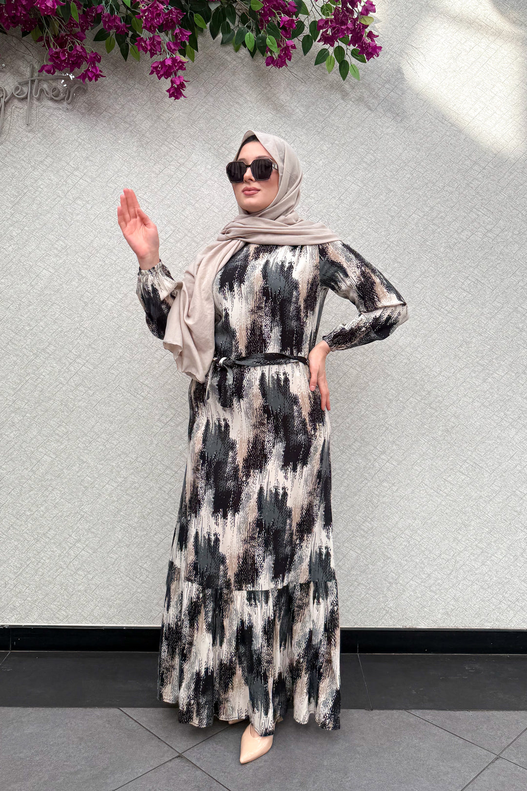 MPL Women's Plus Size Patterned Viscose Long Dress 7510 - Houghton le Spring