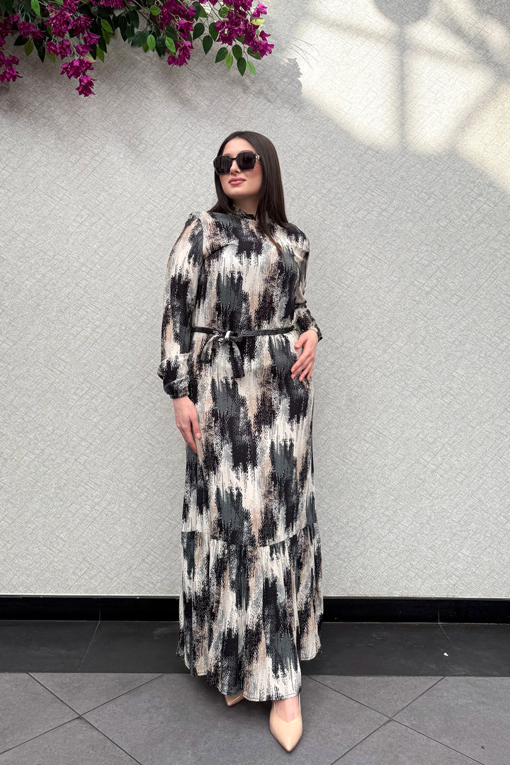 MPL Women's Plus Size Patterned Viscose Long Dress 7510 - Houghton le Spring