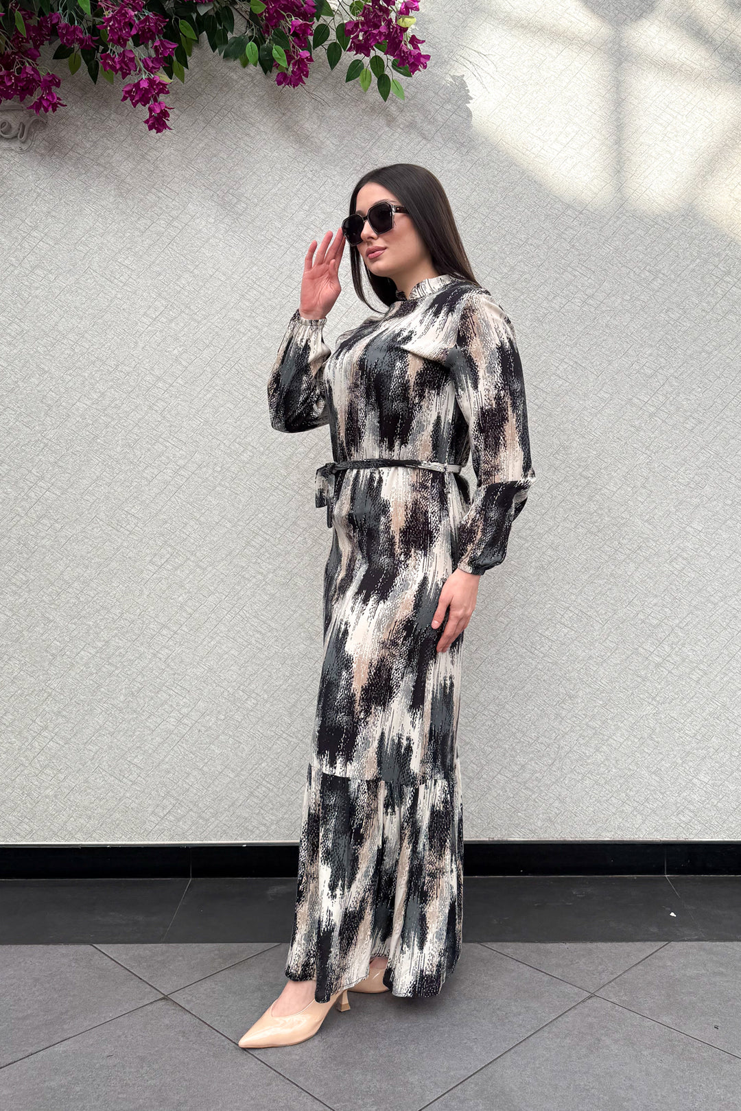 MPL Women's Plus Size Patterned Viscose Long Dress 7510 - Houghton le Spring