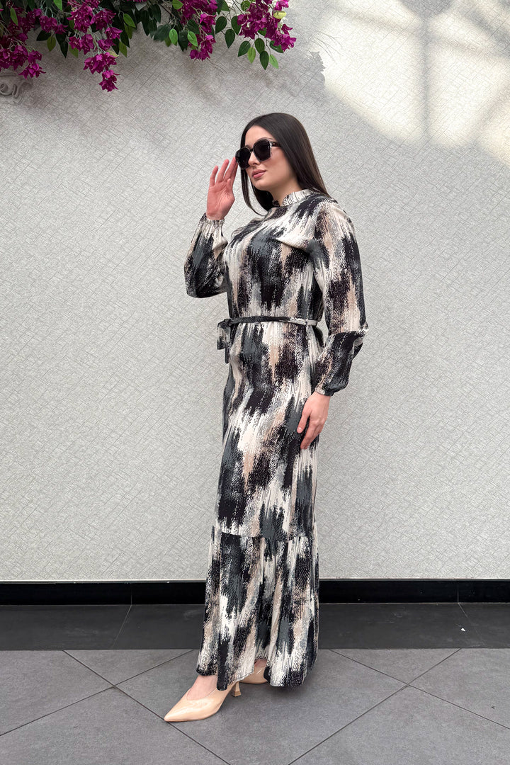 MPL Women's Plus Size Patterned Viscose Long Dress 7510 - Houghton le Spring