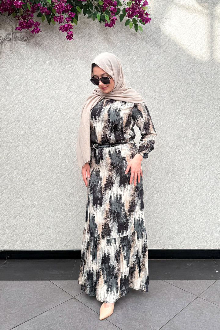MPL Women's Plus Size Patterned Viscose Long Dress 7510 - Houghton le Spring