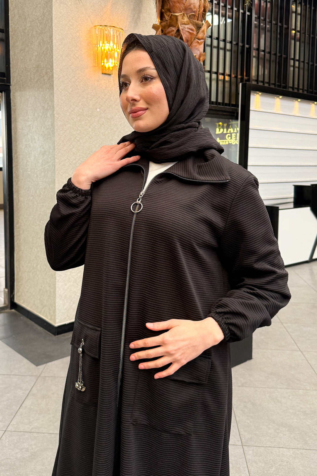 MPL Women's Plus Size Ottoman Zippered Long Coat 7517 - Louisville