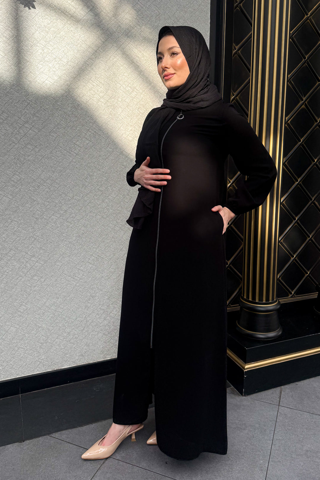 MPL Women's Plus Size Zippered Abaya 7529 - Sault Ste. Marie