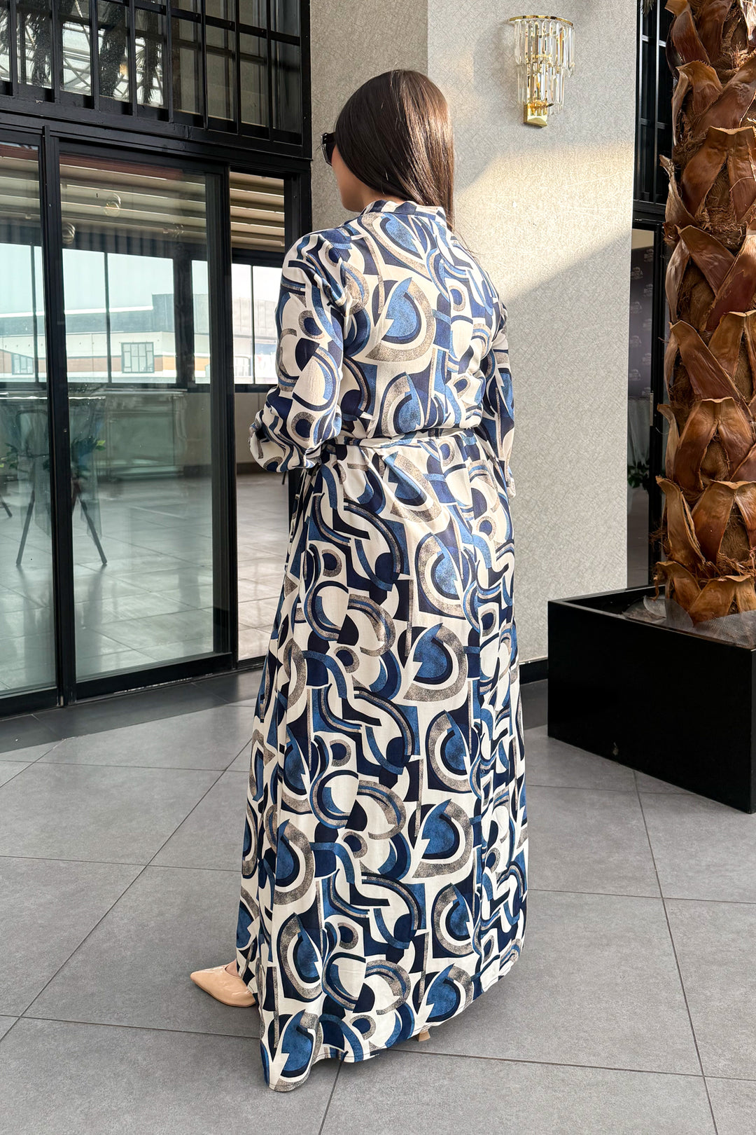 MPL Woman Plus Size Patterned Long Dress 7535 - San Gabriel