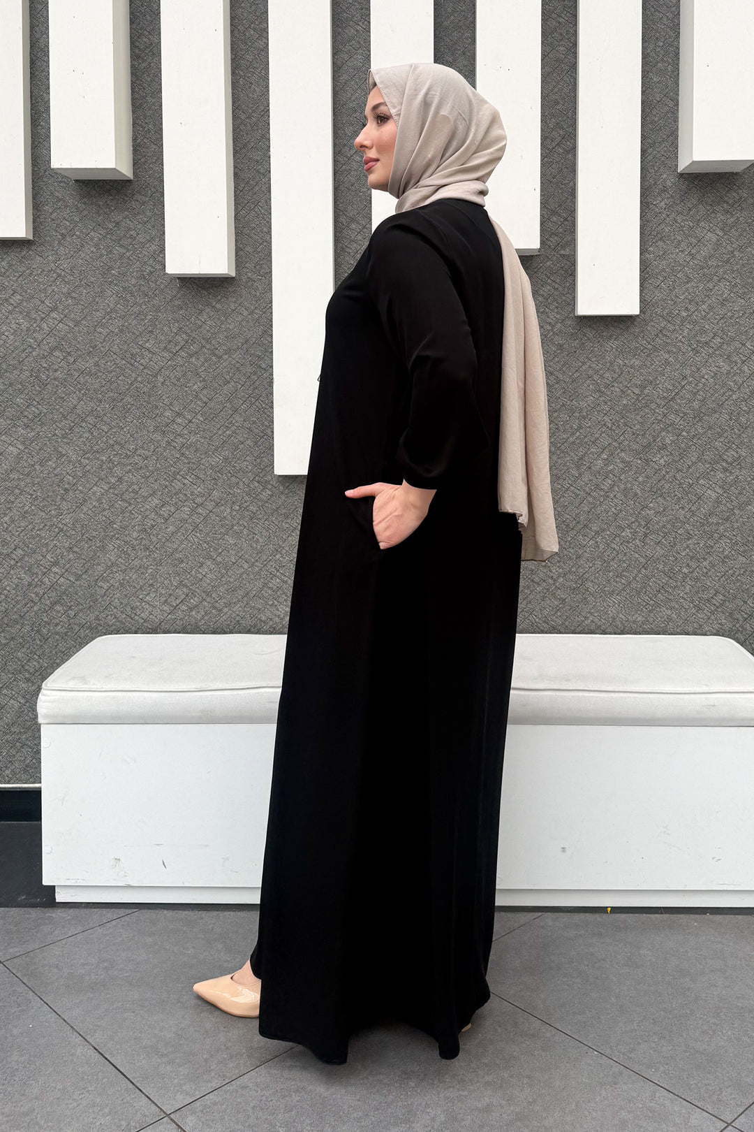 MPL Women's Plus Size Zippered Abaya 7536 - Columbia