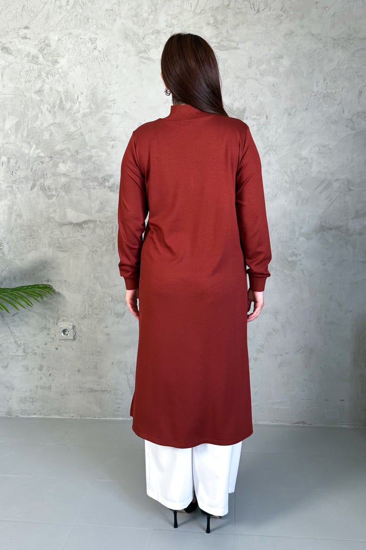 MPL Women's Collar Zippered Modal Long Tunic 7561 - Grand Prairie