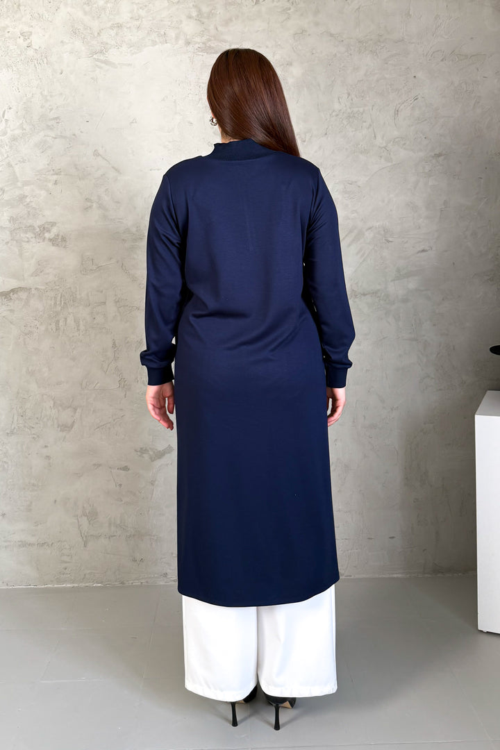 MPL Women's Collar Zippered Modal Long Tunic 7561 - Vushtrri