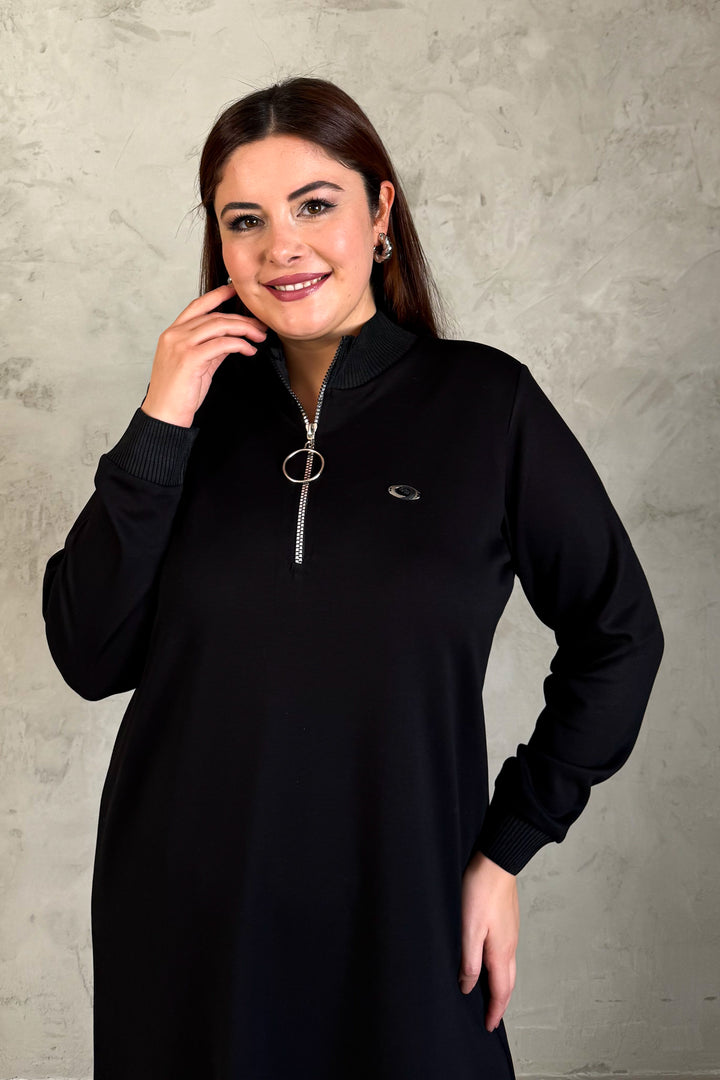 MPL Women's Collar Zippered Modal Long Tunic 7561 - Villefranche-sur-Saône