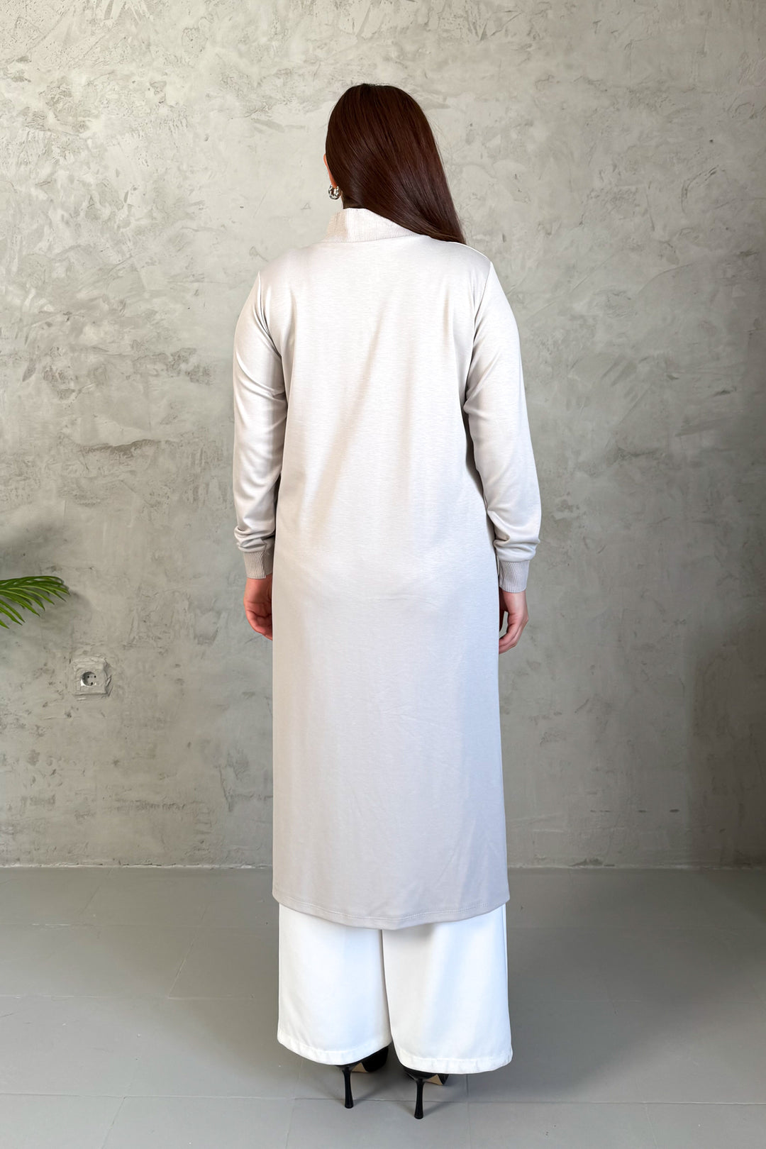 MPL Kadın Yaka Fermuarlı Modal Uzun Tunik 7561 - Ixtlahuacán de los Membrillos