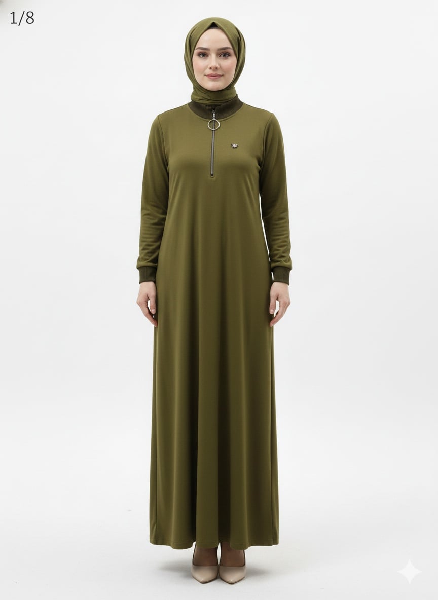MPL Women's Collar Zippered Modal Long Tunic 7561 - Dorsten