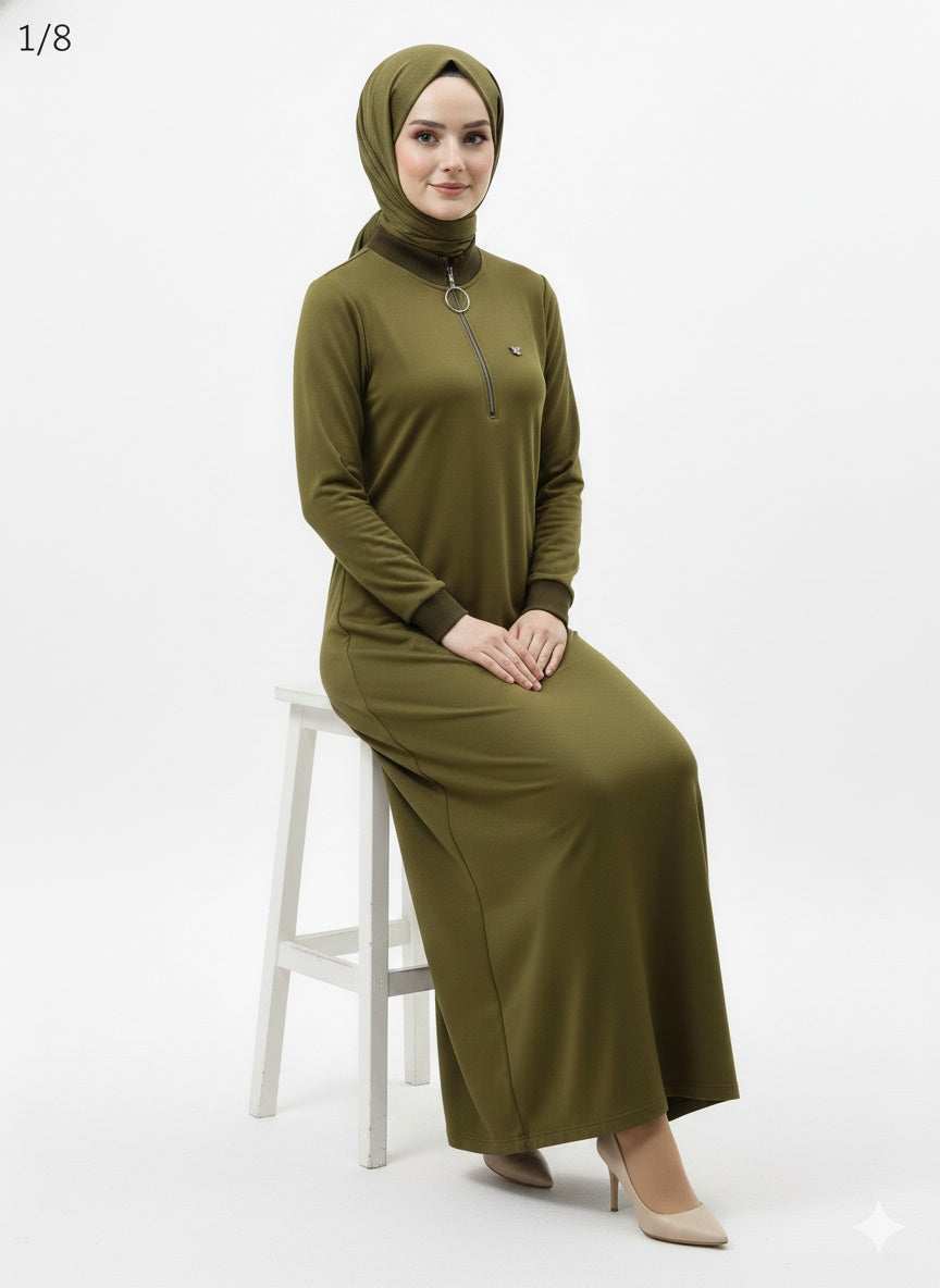 MPL Women's Collar Zippered Modal Long Tunic 7561 - Dorsten
