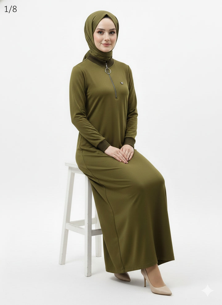 MPL Women's Collar Zippered Modal Long Tunic 7561 - Dorsten