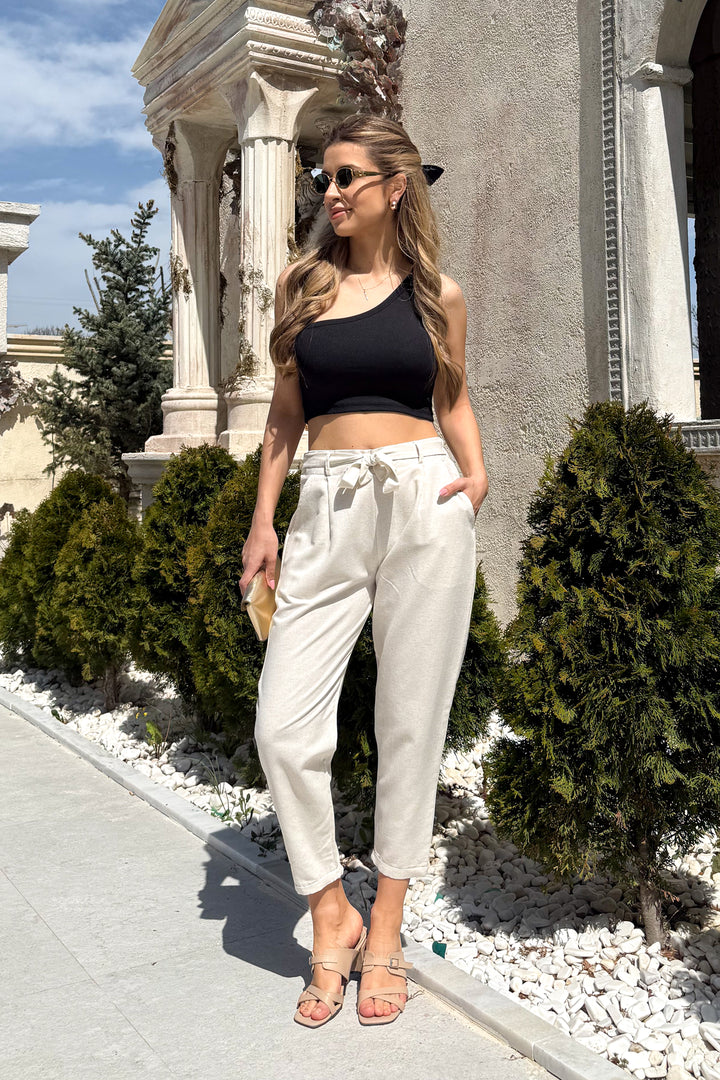 MPL Women's High-Waisted Elasticated Wide Leg Trousers 5048 - Walthamstow